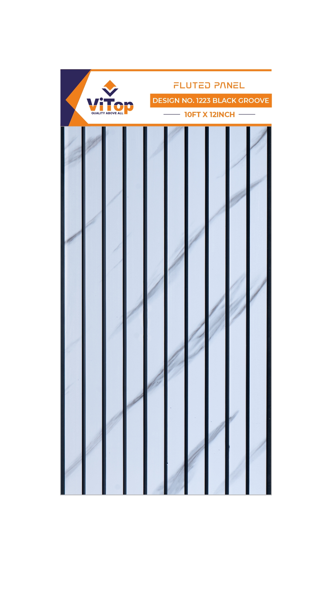 PVC LOUVERS DESIGN NO : 1223 BLACK GROOVE