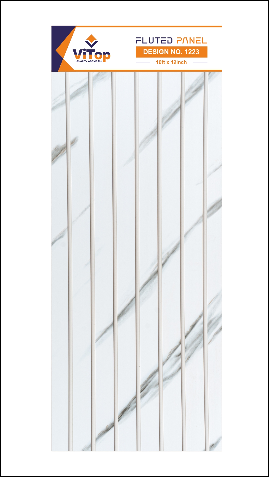 PVC LOUVERS DESIGN NO : 1223 WHITE GROOVE